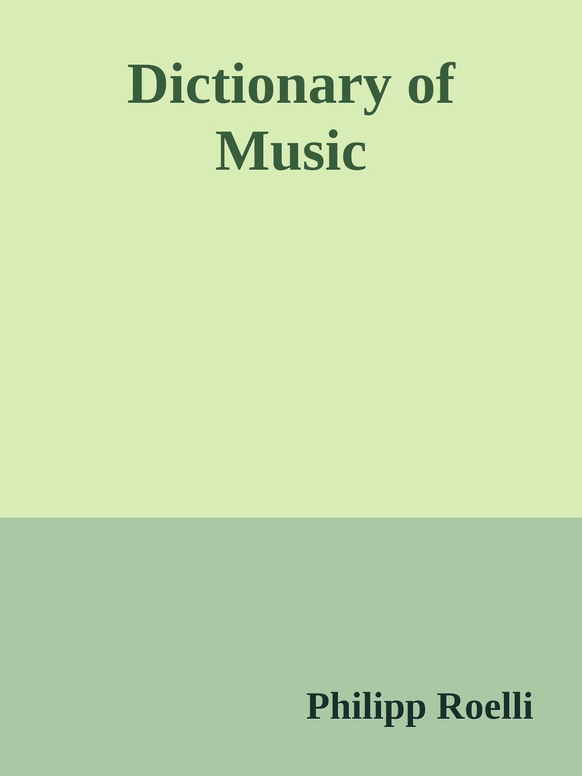 Dictionary of Music