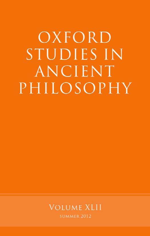 Oxford Studies in Ancient Philosophy - Volume 42