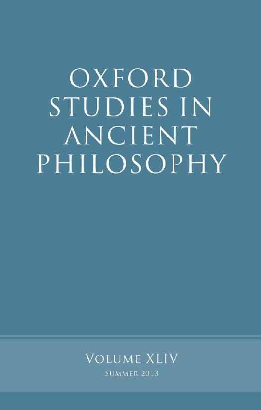 Oxford Studies in Ancient Philosophy - Volume 44