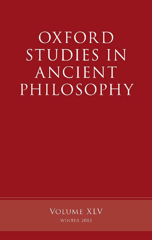 Oxford Studies in Ancient Philosophy - Volume 45