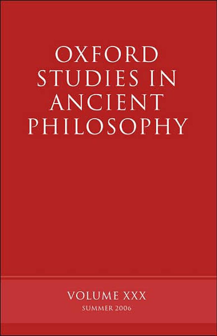 Oxford Studies in Ancient Philosophy - Volume 30