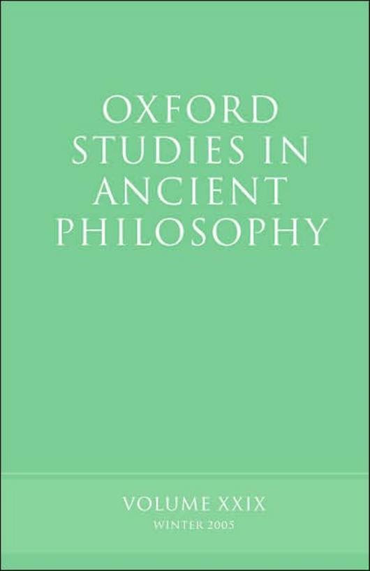 Oxford Studies in Ancient Philosophy - Volume 29
