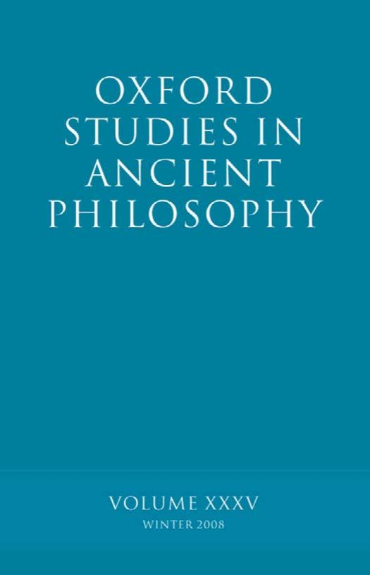 Oxford Studies in Ancient Philosophy - Volume 35