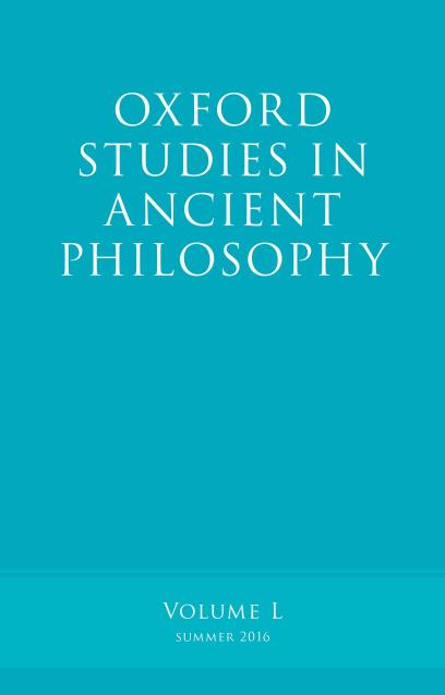 Oxford Studies in Ancient Philosophy - Volume 1