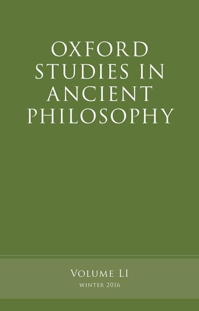 Oxford Studies in Ancient Philosophy - Volume 51