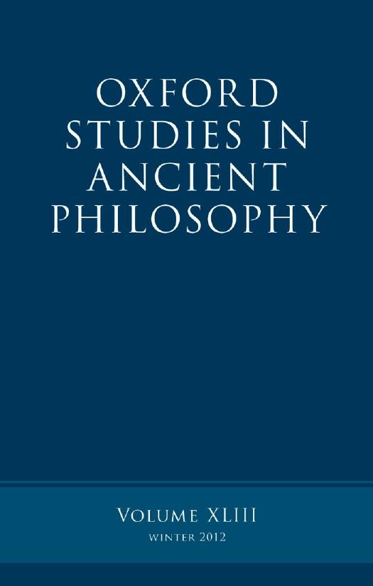 Oxford Studies in Ancient Philosophy - Volume 43