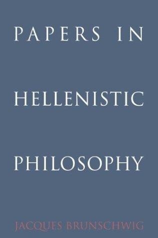 Papers in Hellenistic Philosophy