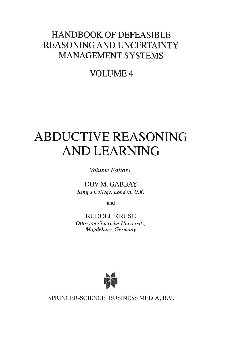 Abductive Reasoning and Learning