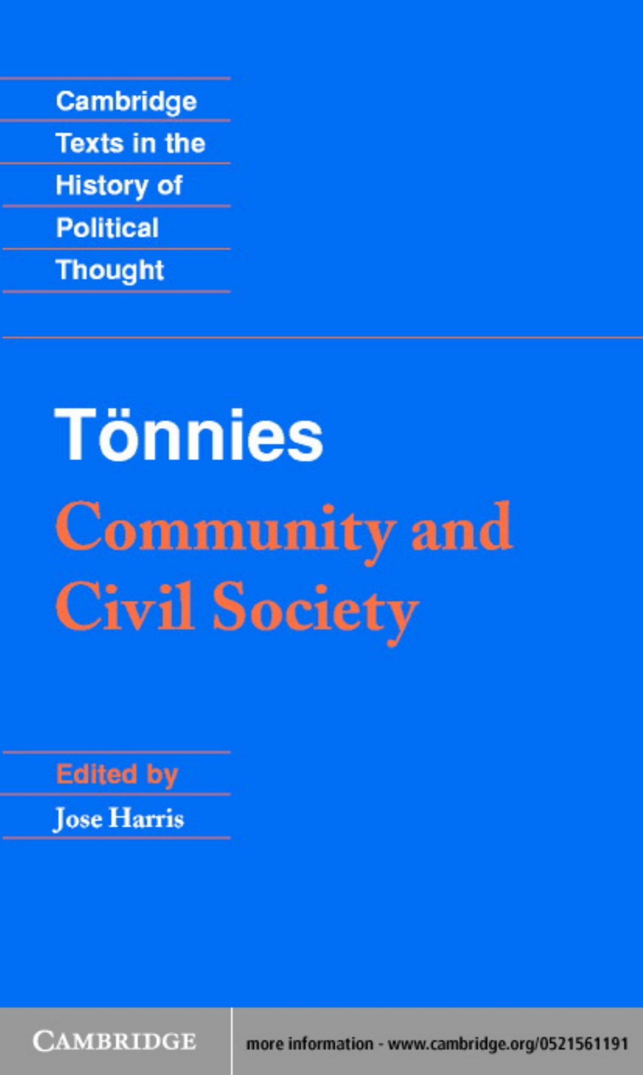 Tönnies: Community and Civil Society