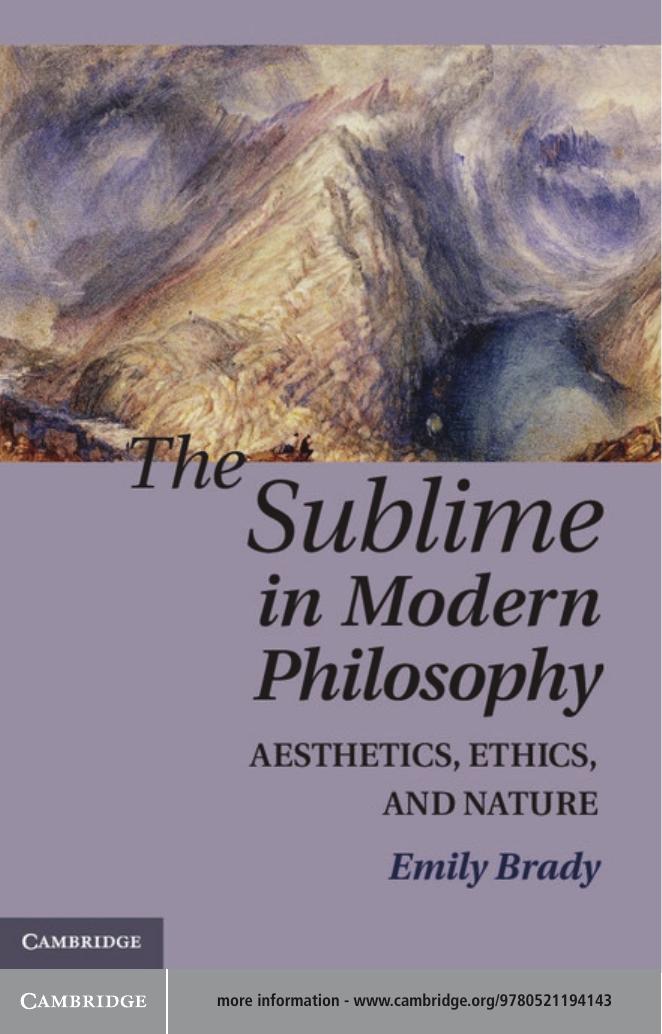 The Sublime in Modern Philosophy: Aesthetics, Ethics, and Nature