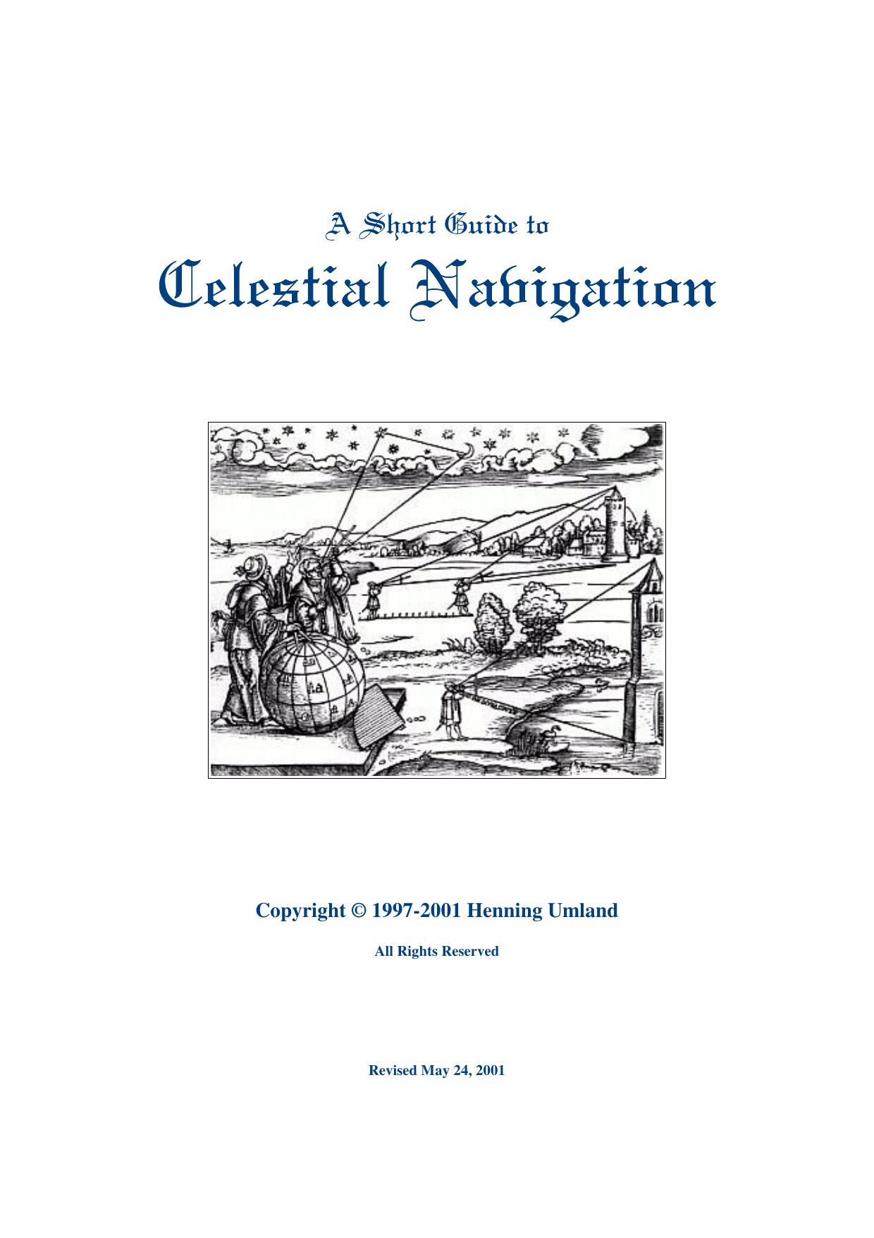 Short Guide to Celestial Navigation 2001