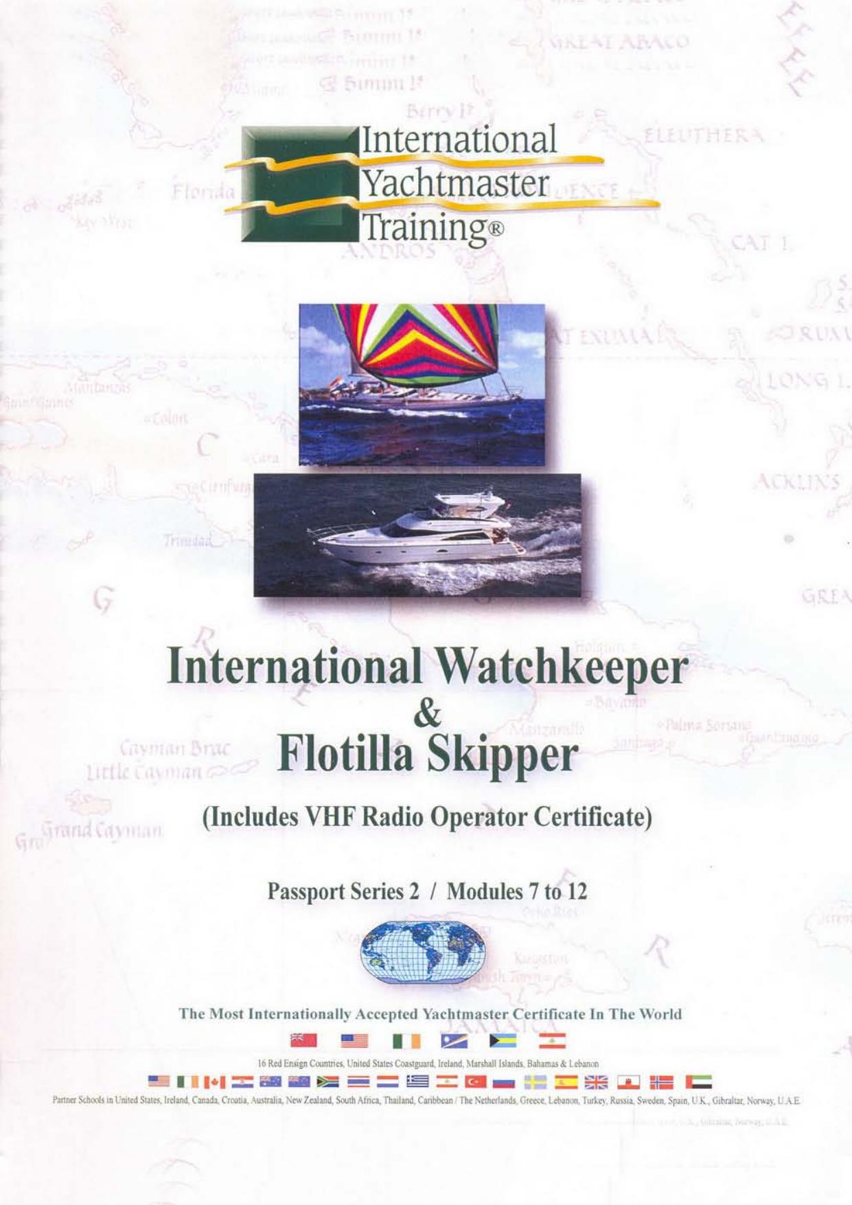Internationa L Yachtmaster Training Training Programme
