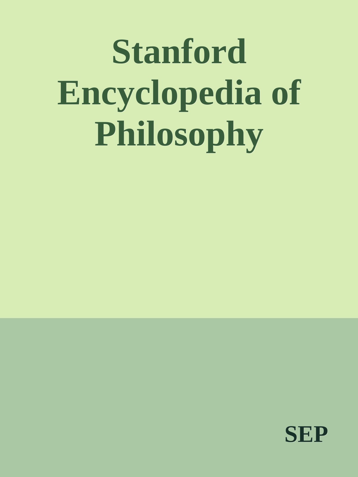 Stanford Encyclopedia of Philosophy