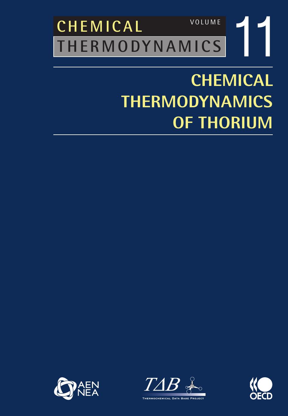 Chemical Thermodynamics of Thorium