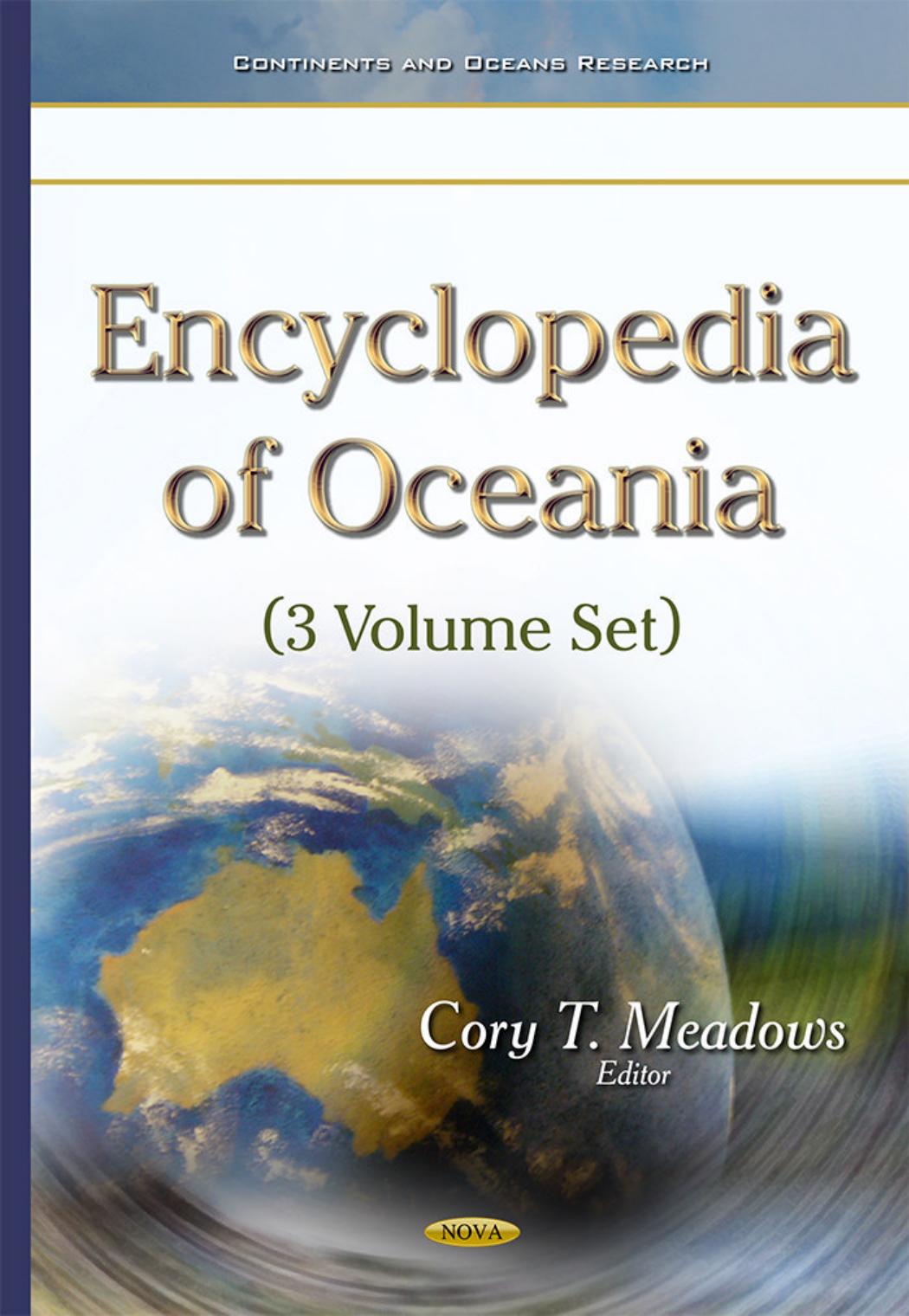Encyclopedia of Oceania (3 Volume Set)
