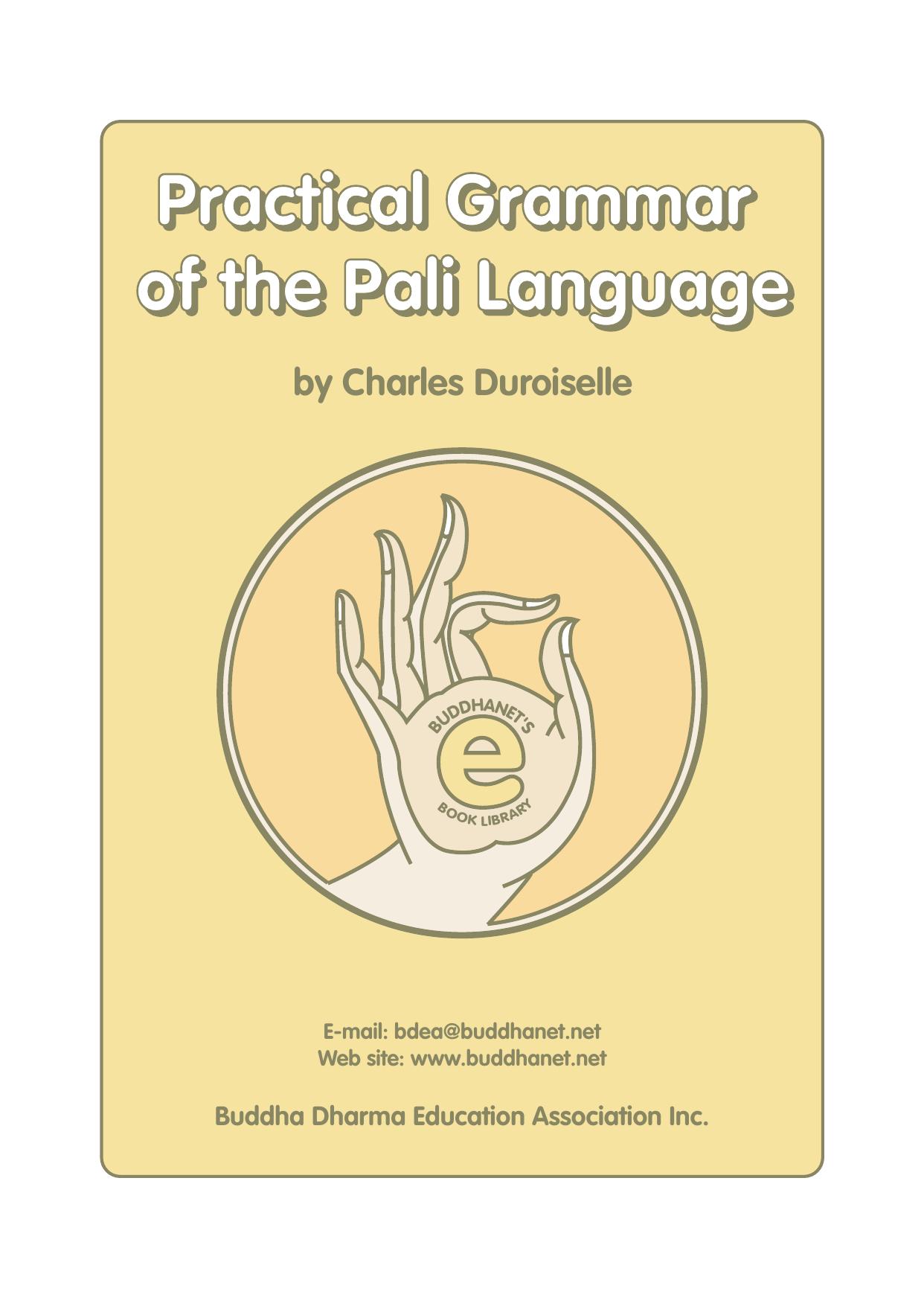 A Practical Grammar of the Pali Language (1906)