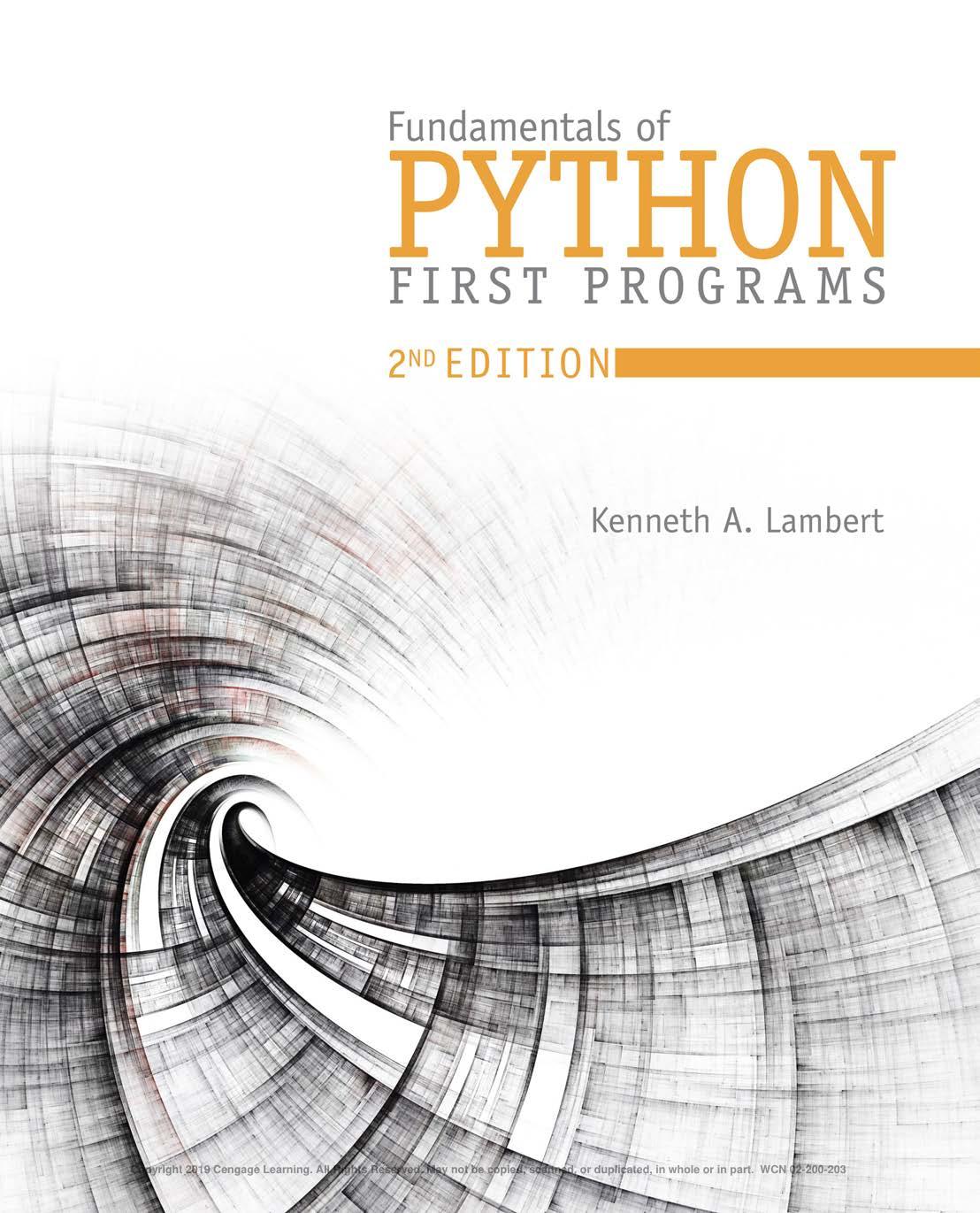 Fundamentals of Python: First Programs, 2nd ed.