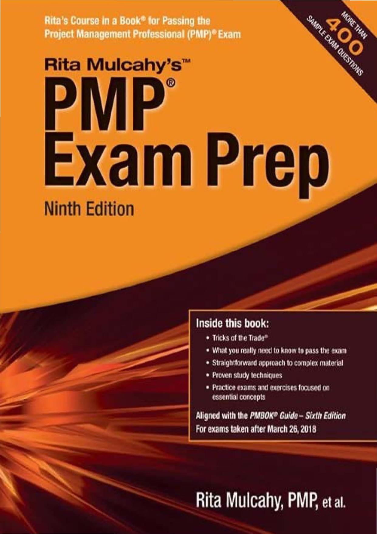 PMP® Exam Prep: Accelerated Learning to Pass PMI's PMP® Exam - 9th. Edition