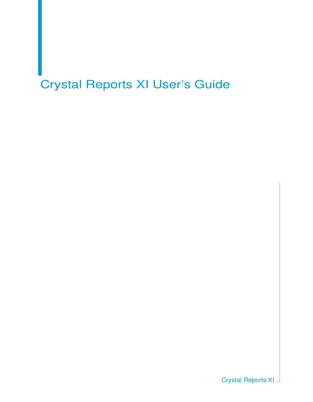 Crystal Reports 11 Users Guide