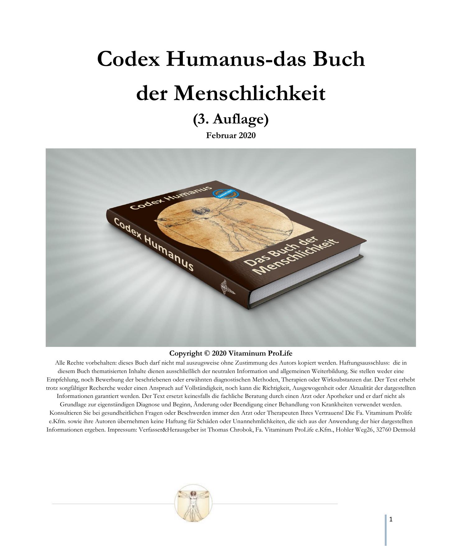 Codex Humanus - Das Buch der Menschlichkeit - Band 3