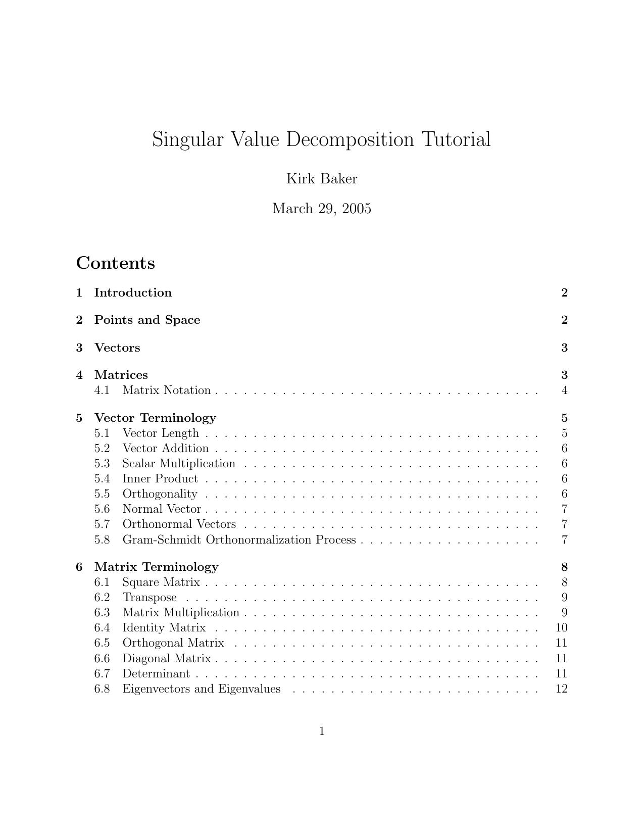 Singular Value Decomposition Tutorial