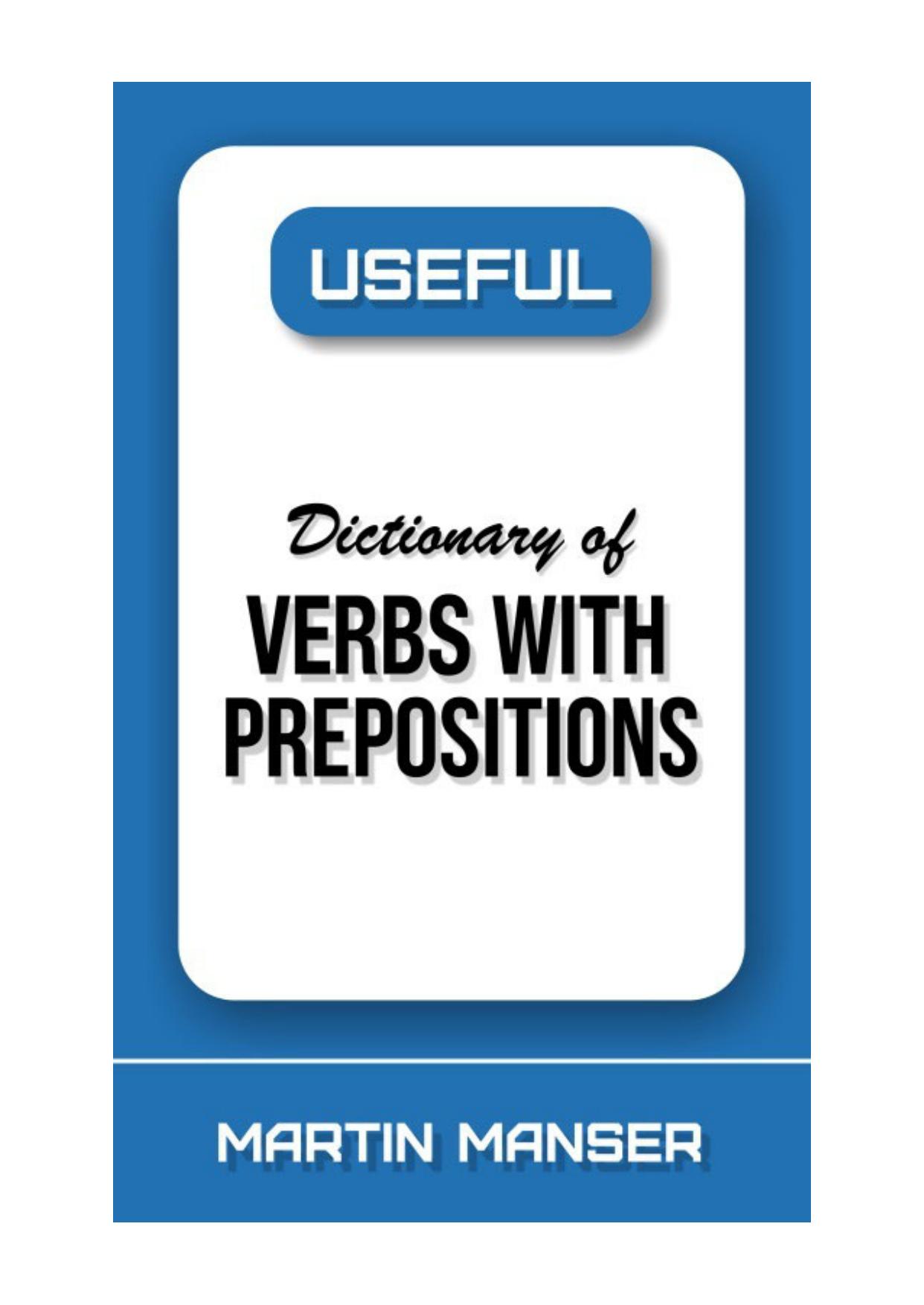 Useful Dictionary of Verbs With Prepositions
