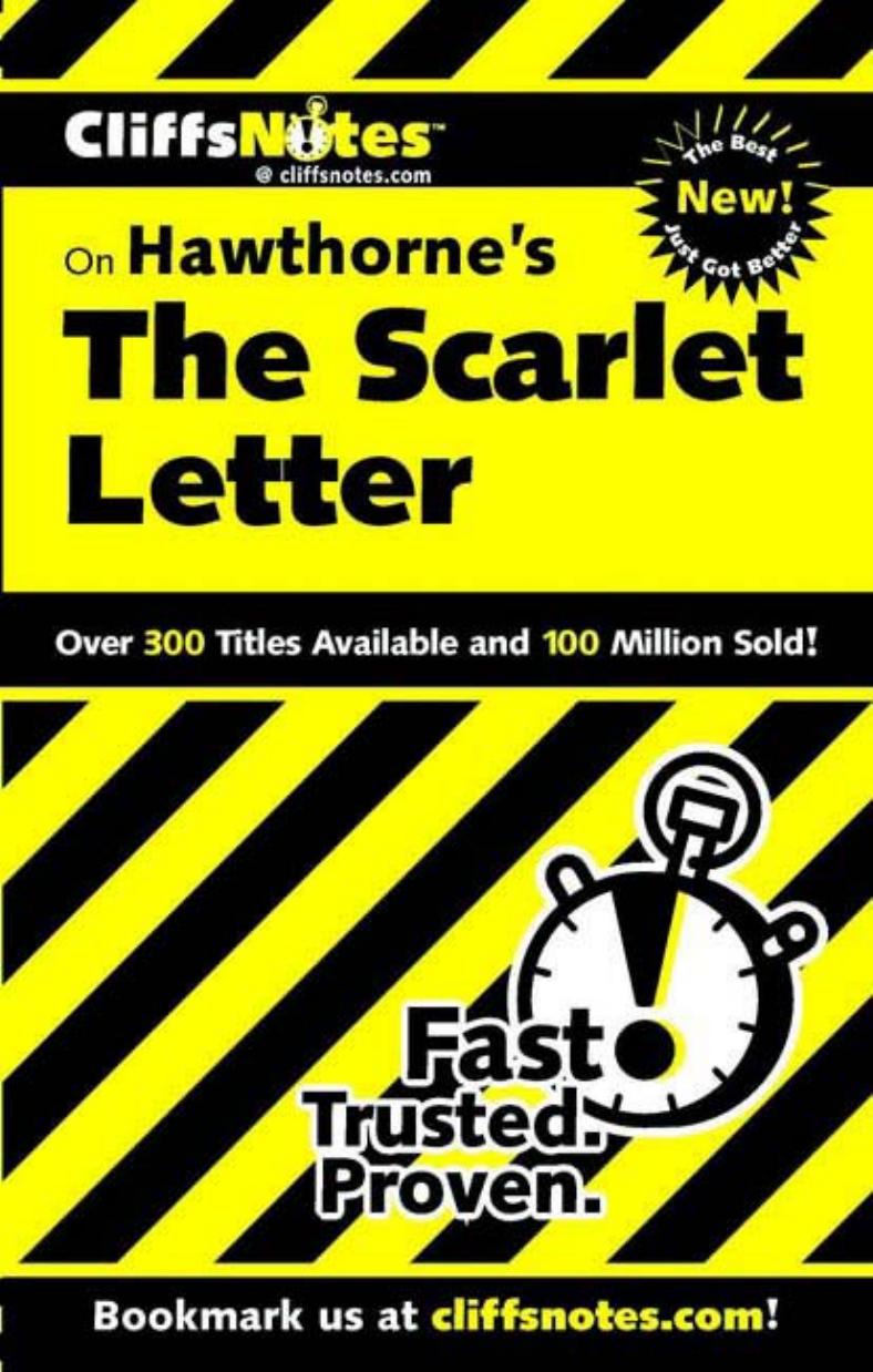 CliffsNotes on Hawthorne's the Scarlet Letter