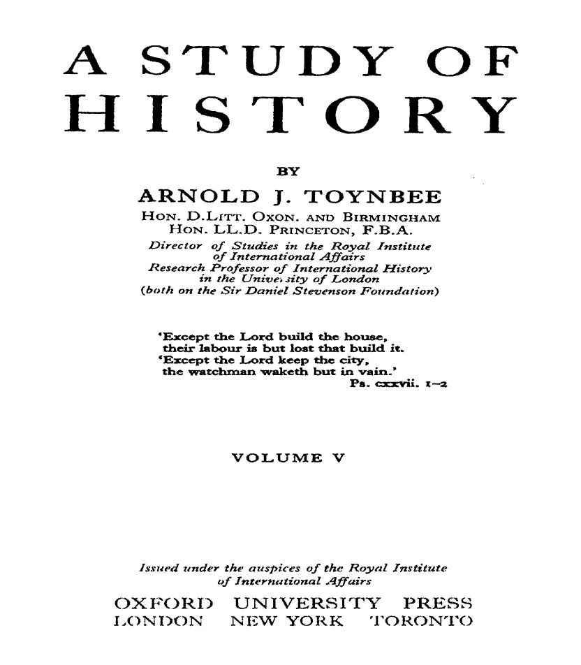 A Study of History - Volume 5