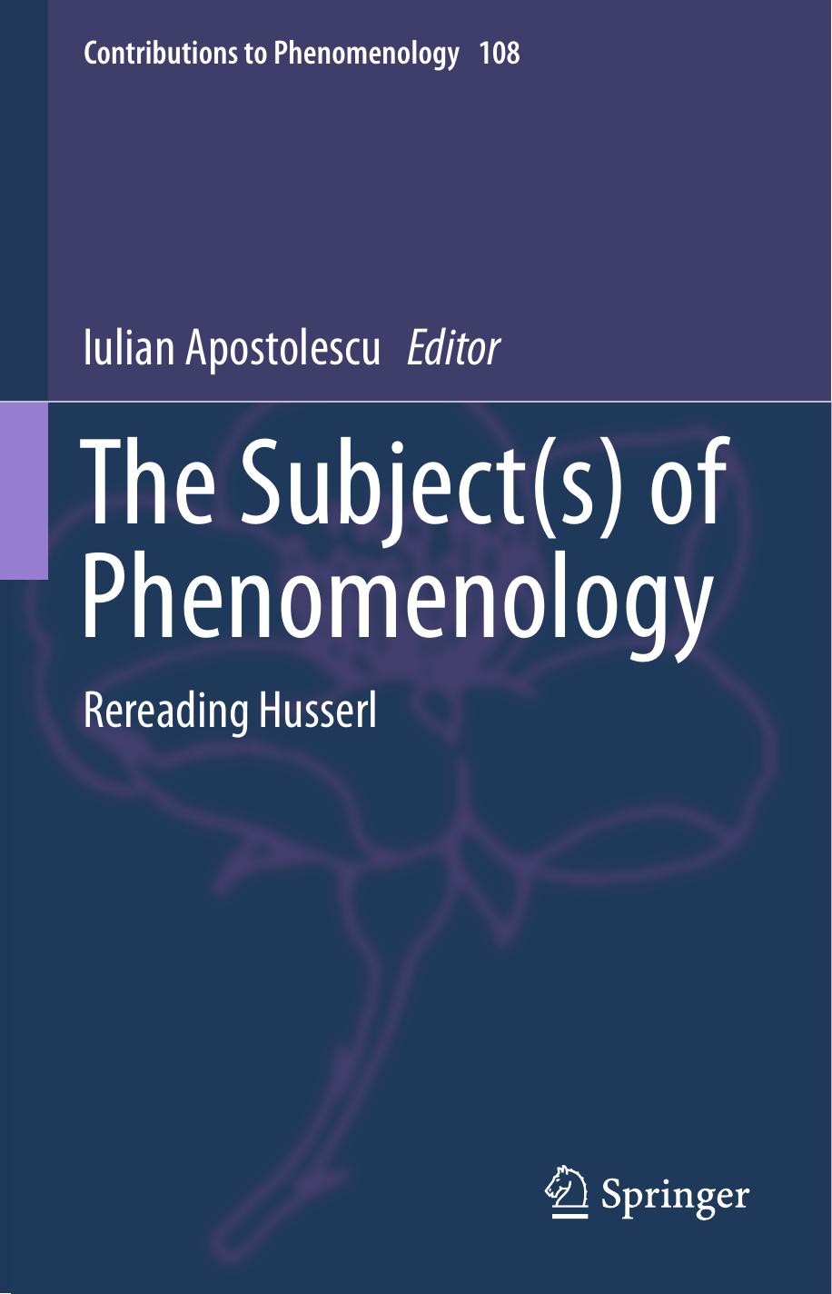 The Subject(s) of Phenomenology: Rereading Husserl