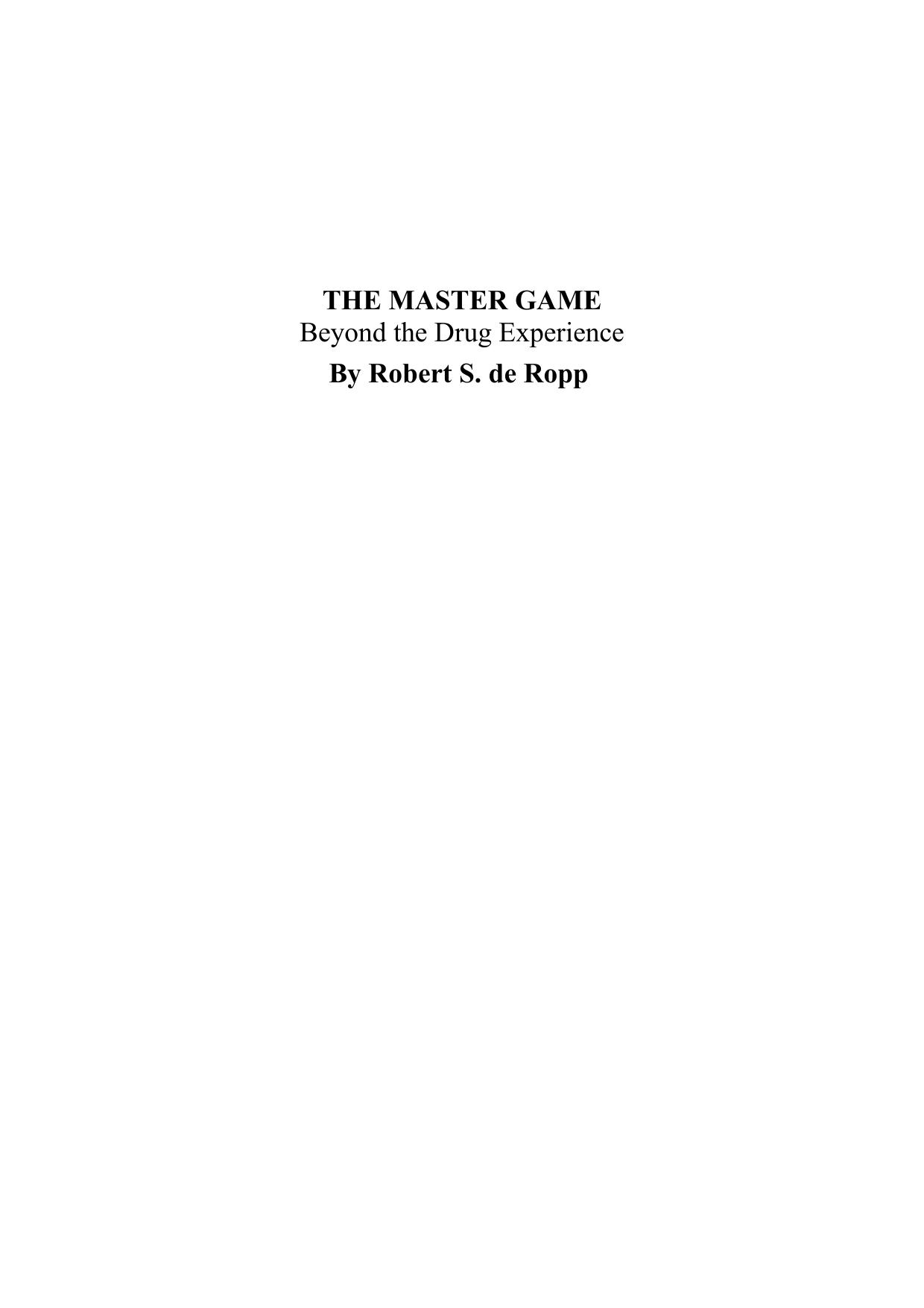 The Master Game II Gurdjieff Fourth Way