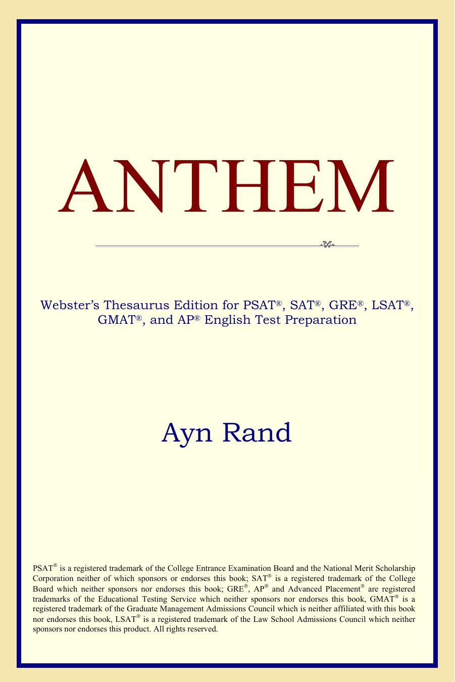 Anthem (Websters Thesaurus Edition)