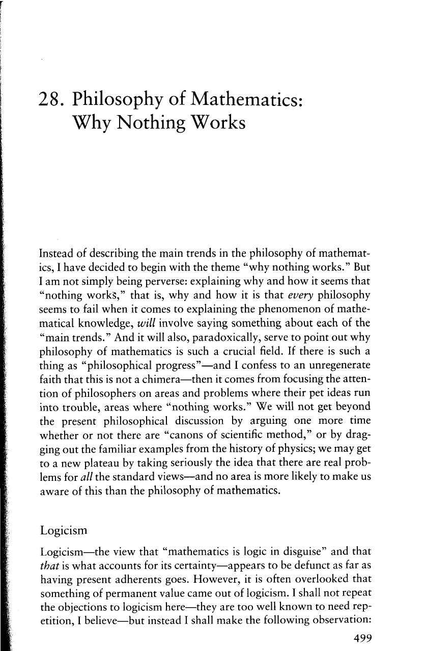 Chapter 28. - Philosophy of Mathematics