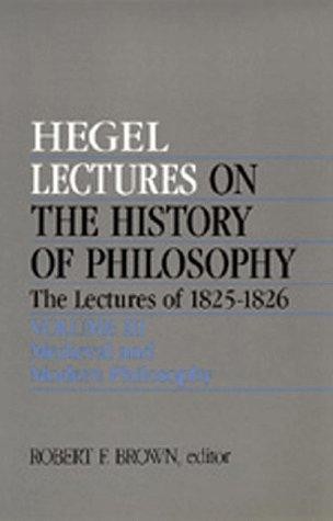 Lectures on the History of Philosophy: Medieval and Modern Philosophy