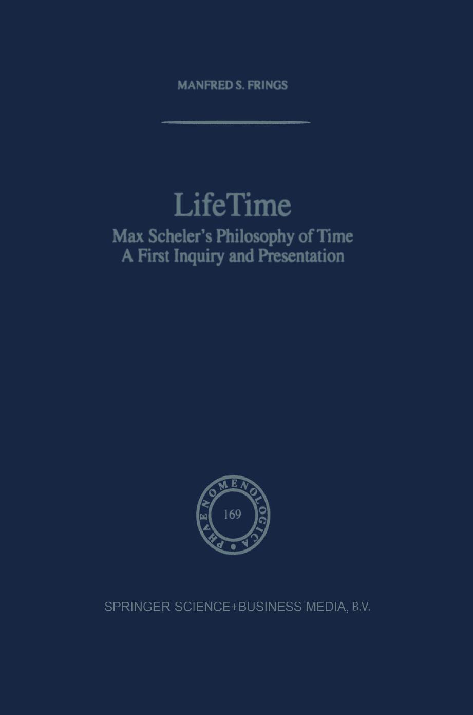 Lifetime: Max Scheler’s Philosophy of Time