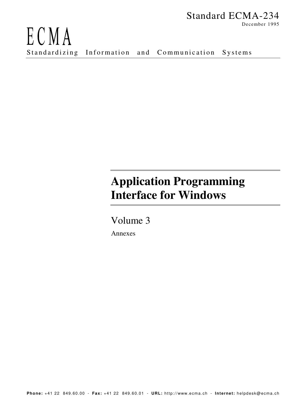 Microsoft Windows Win32 API Reference: Application Programming Interface for Windows - Volume 3