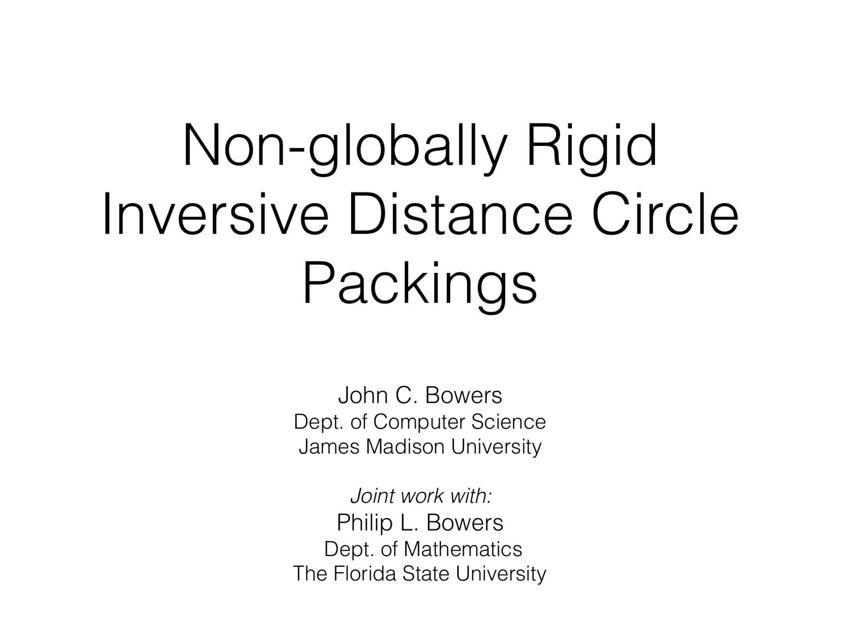 Non-globally Rigid Inversive Distance Circle Packings