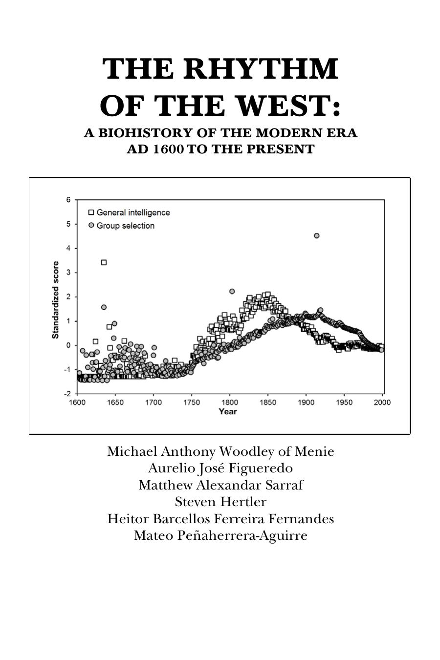 The Rhythm of the West: Journal of Social, Political and Economic Studies Monograph Series Number 37: A Biohistory of the Modern Era, AD 1600 to Present
