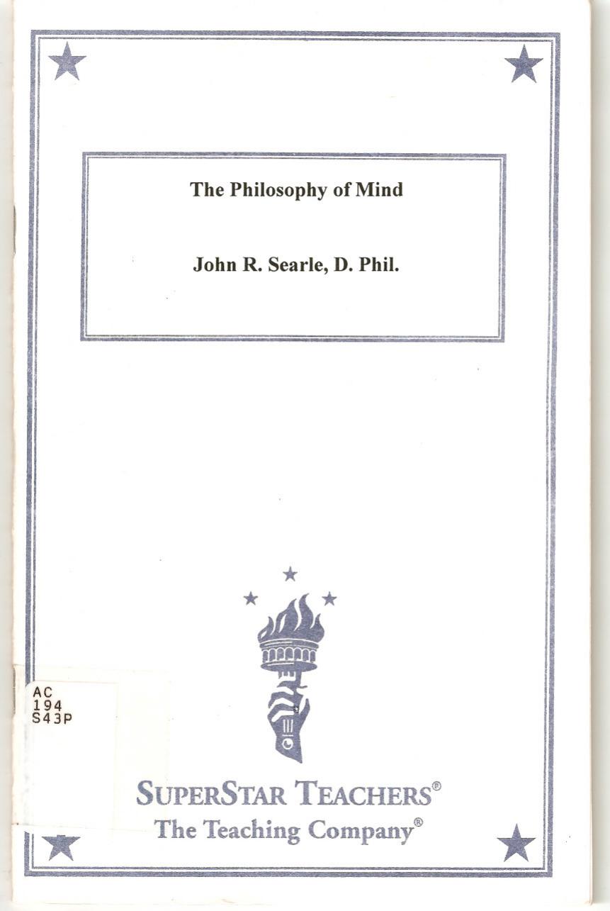 Philosophy of Mind - Lectures