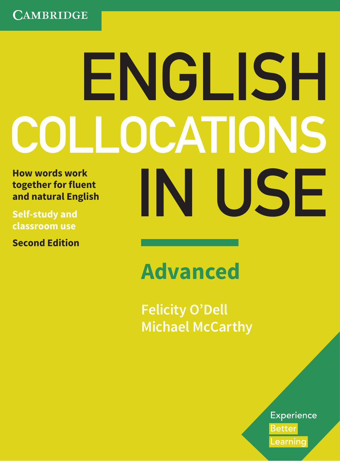 English Collocations in Use Advanced Book with Answers How Words Work Together for Fluent and Natural English 2nd Edition