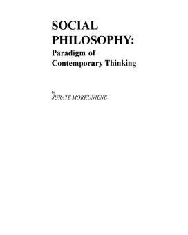 Social Philosophy: Paradigm of Contemporary Thinking