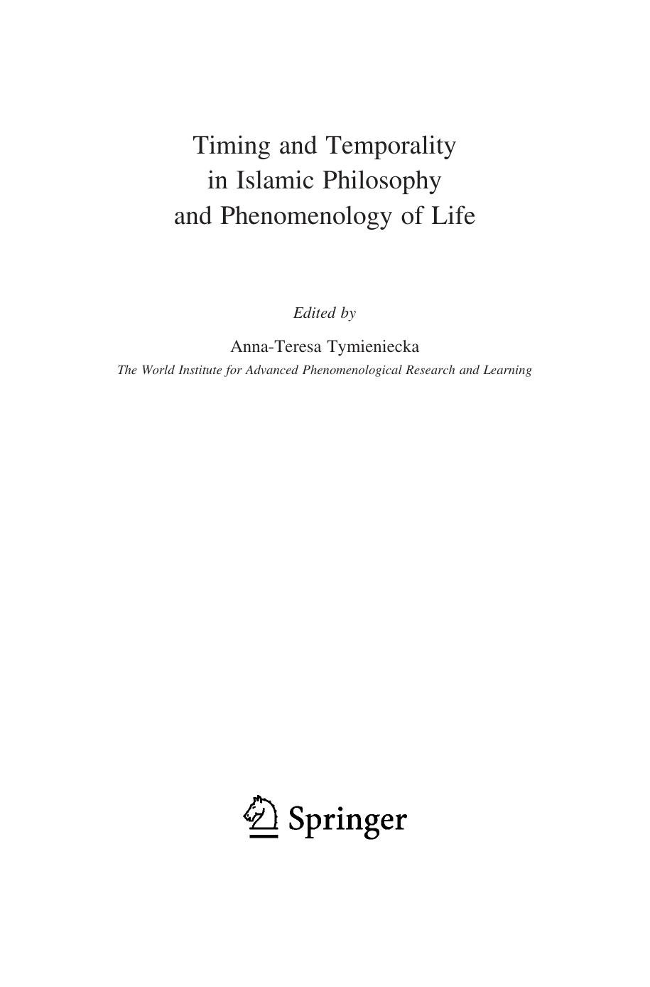 Timing and Temporality in Islamic Philosophy and Phenomenology of Life