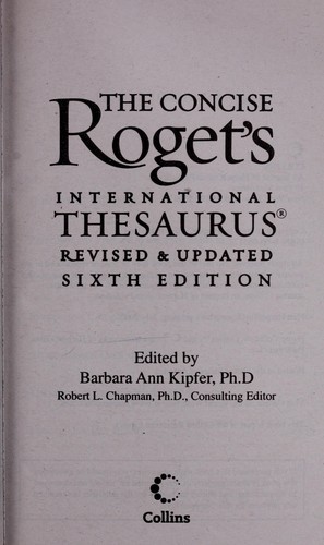 The Concise Roget's International Thesaurus
