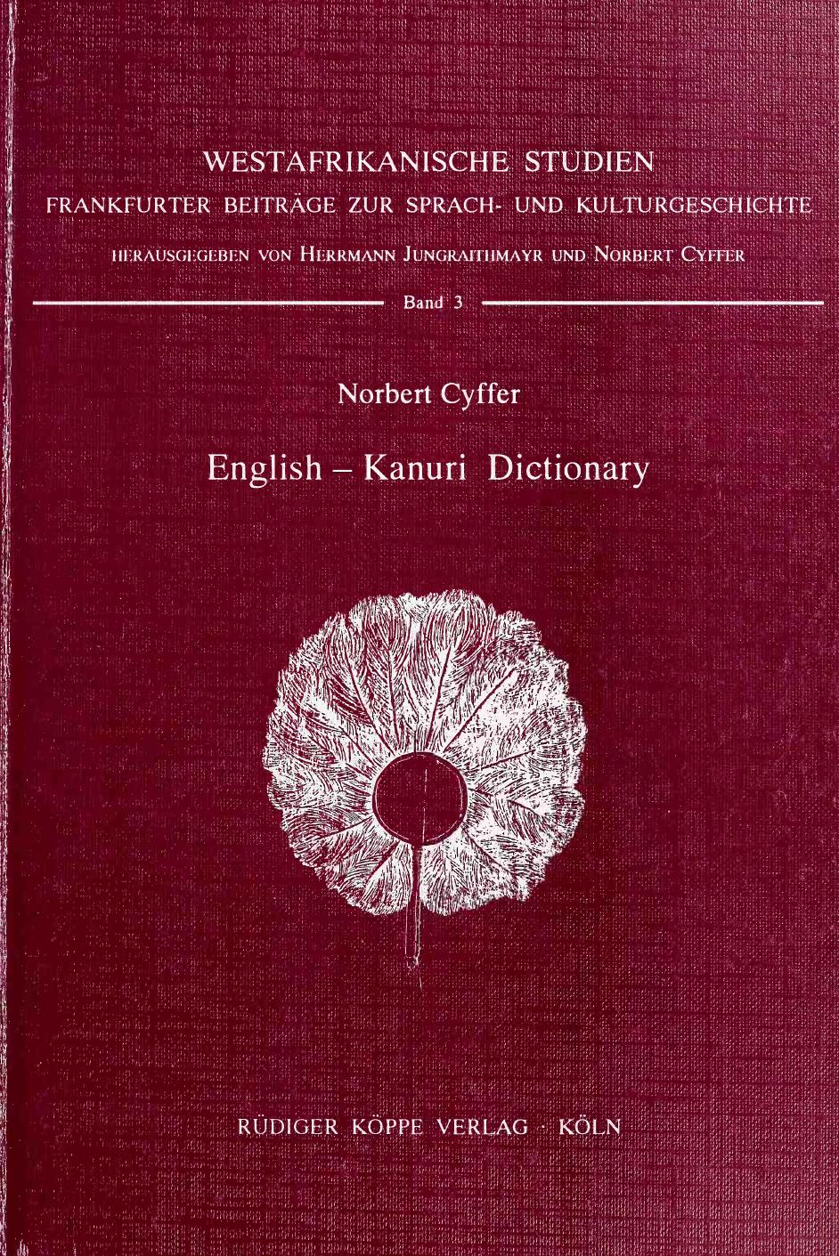English - Kanuri Dictionary