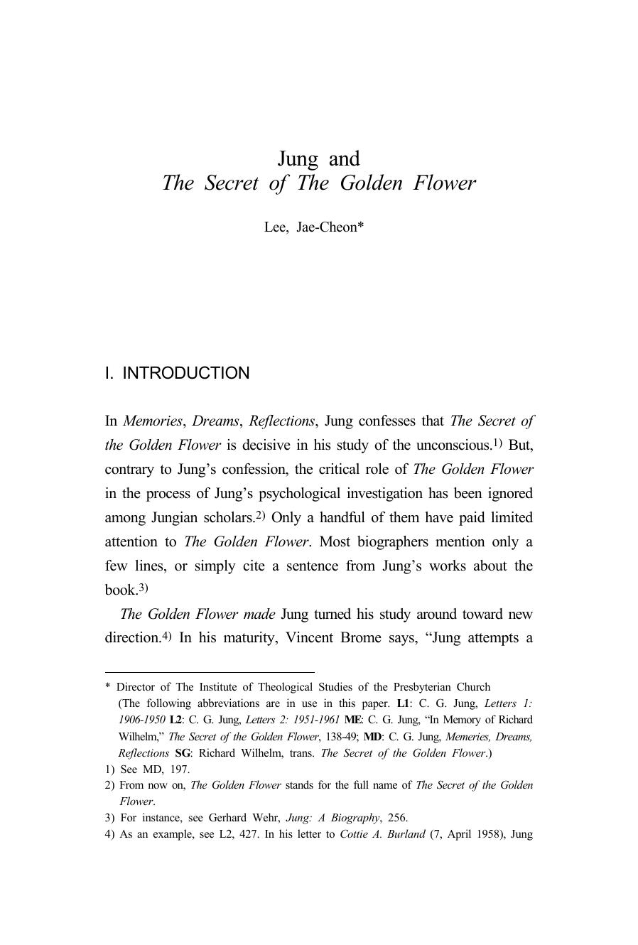 Jung and The Secret of The Golden Flower - Essay