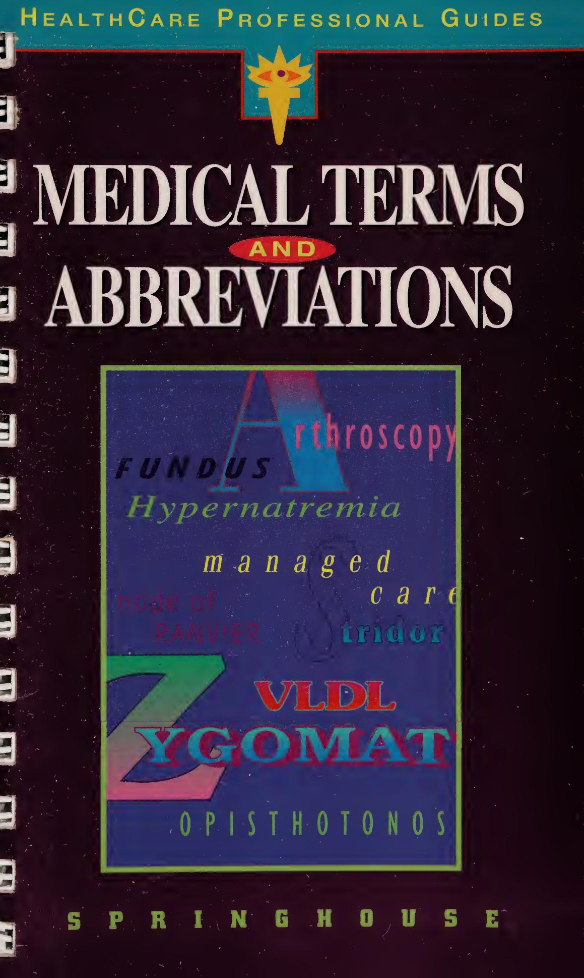Medical Terms and Abbreviations