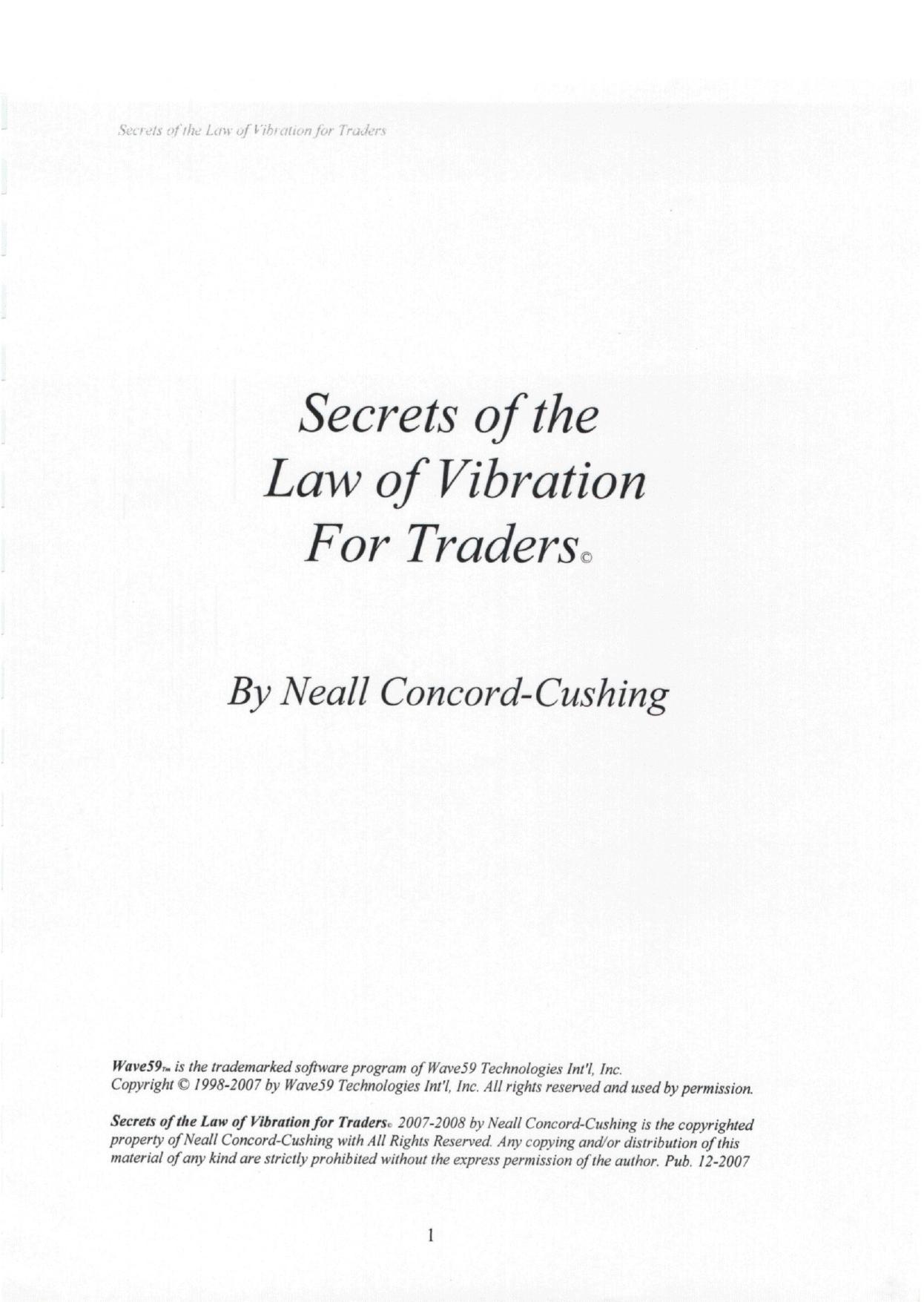 Secrets of the Law of Vibration for Traders