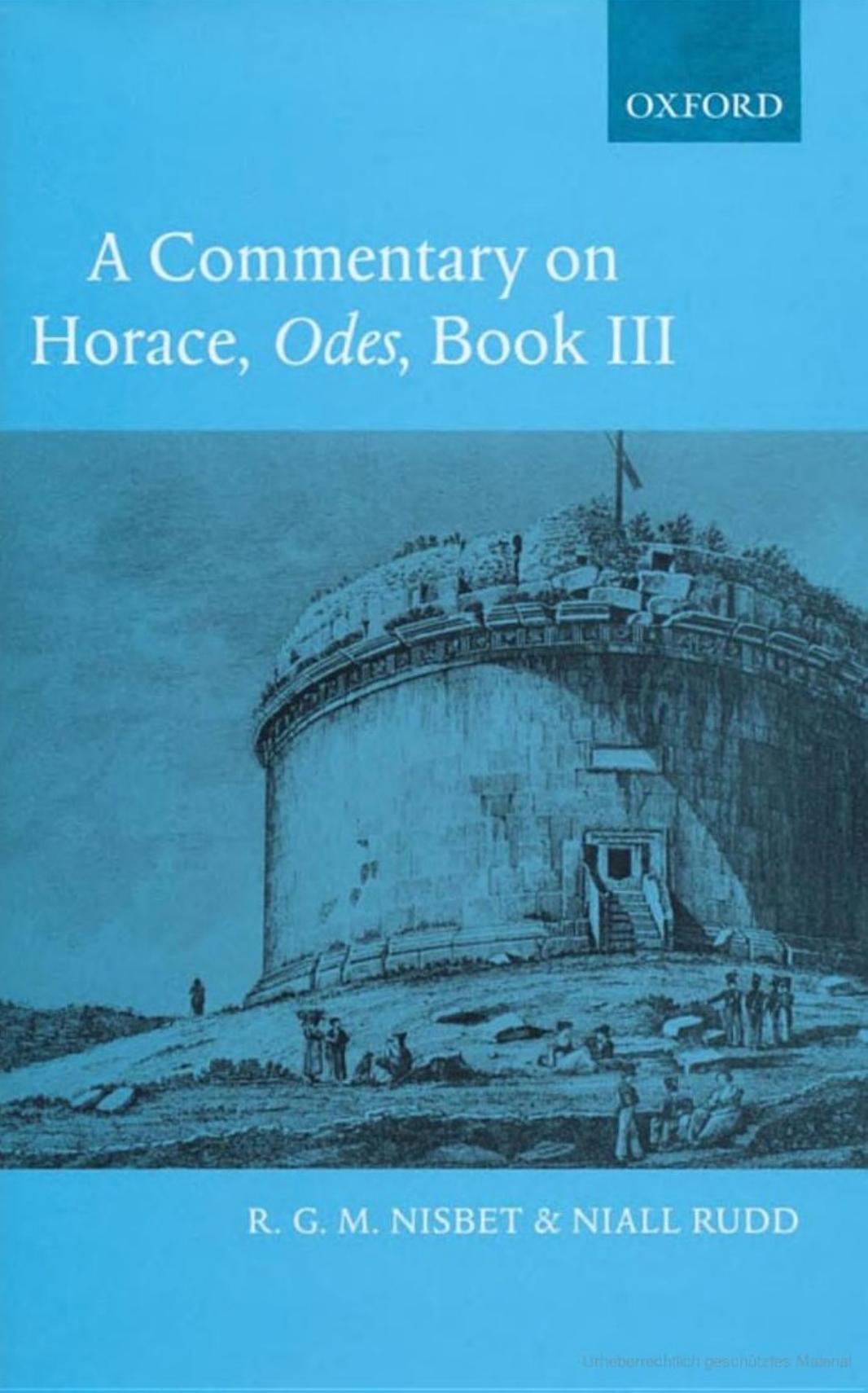 A Commentary on Horace: Odes
