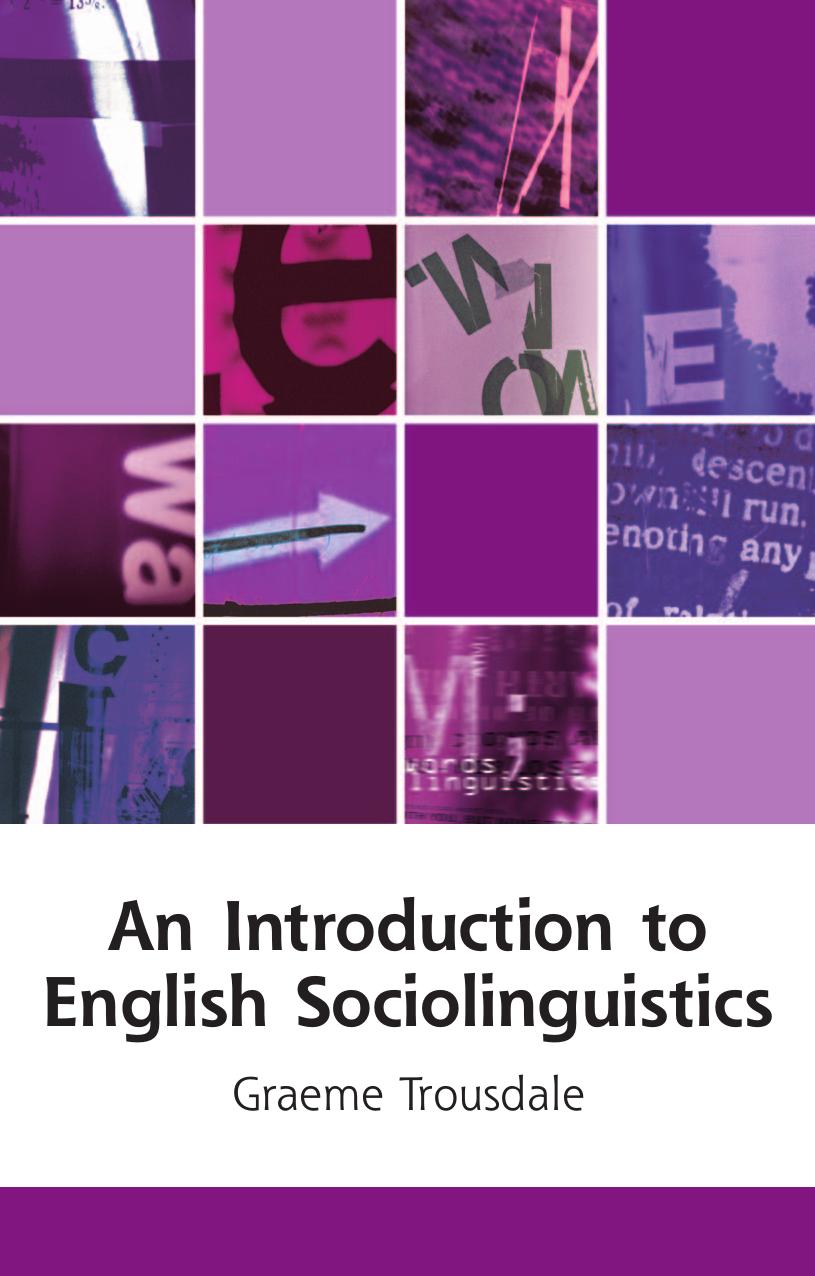 Introduction to English Sociolinguistics