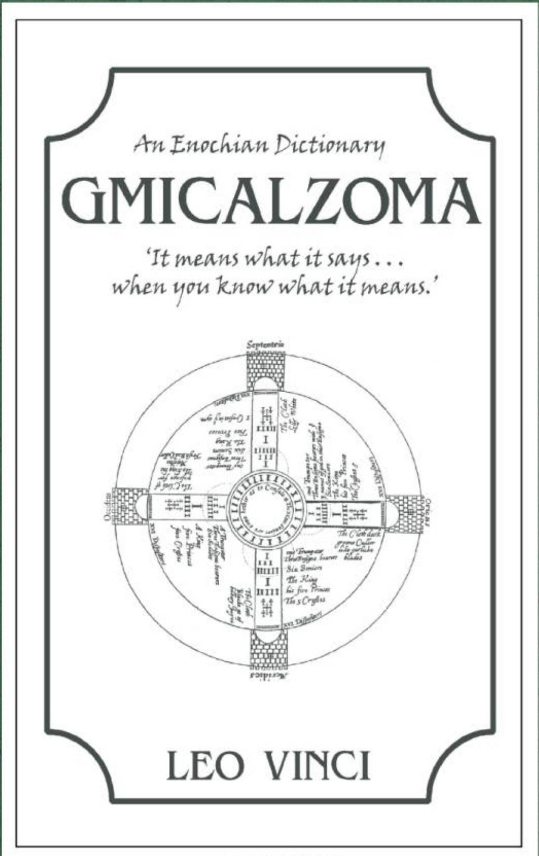 An Enochian Dictionary - Gmicalzoma