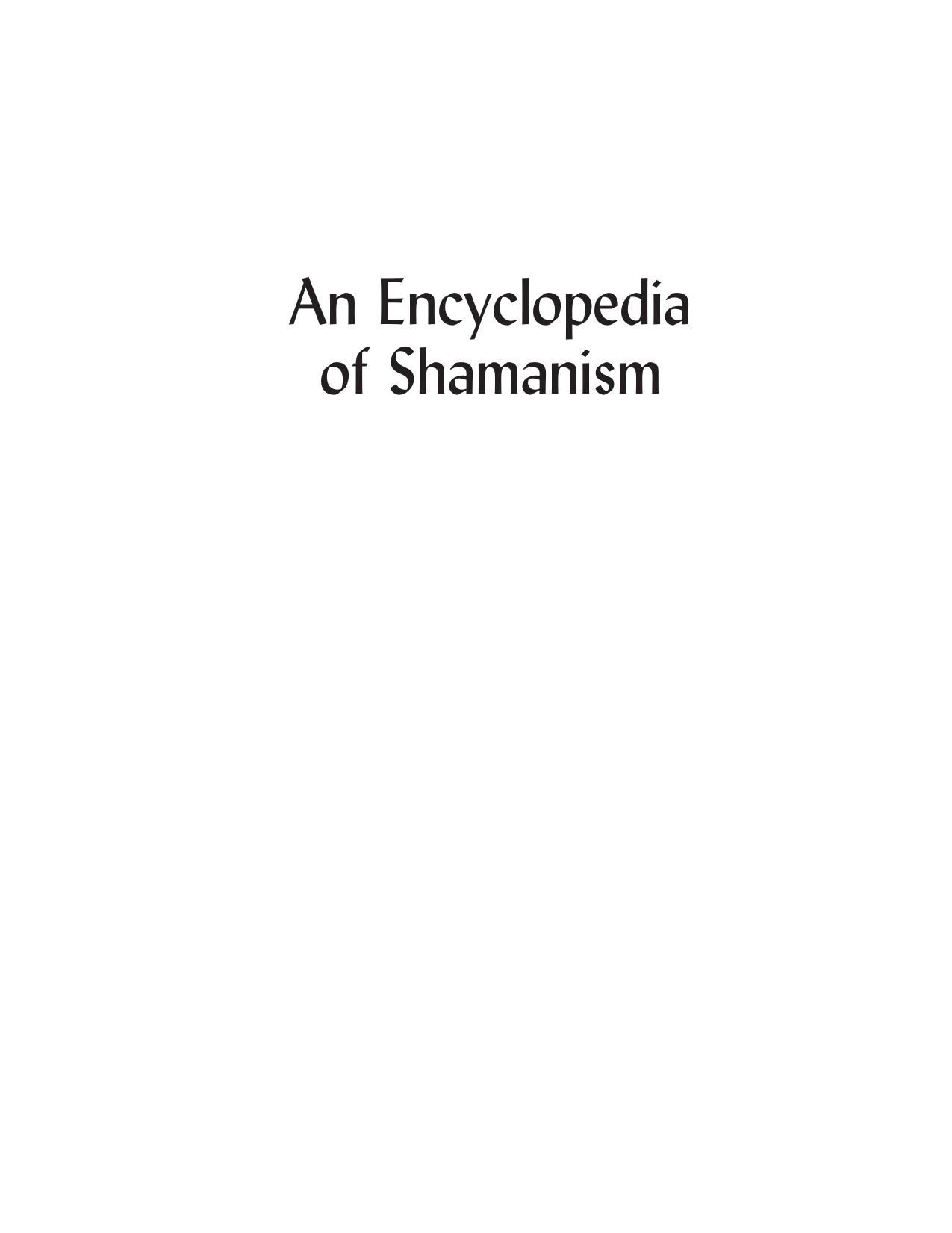 An Encyclopedia of Shamanism N-Z